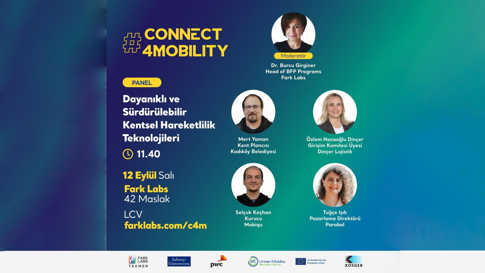 MOBIQU CEO’su Selçuk Koçhan Fark Labs’te Düzenlenen #Connect4Mobility Paneline Konuşmacı Olarak Katıldı